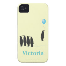 Penguins with balloon iPhone 4 4s case casemate cases