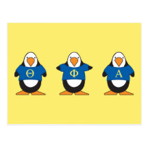 Penguins with Shirts Postcards