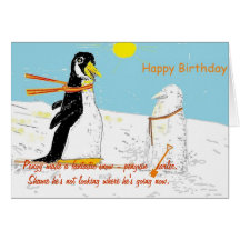 Pengy the penguin Birthday Card