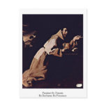 Penitent St. Francis By Zurbaran De Francisco Post Card