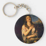 Penitent St. Mary Magdalene By Tizian Key Chain