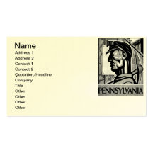 Pennsylvania Coal Poster WPA 1938 Business Cards