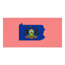 Pennsylvania Flag Map Custom Photo Card