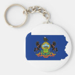 Pennsylvania Flag Map Key Chains