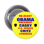 Pennsylvania for Obama Casey Critz Button