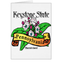 Pennsylvania Keystone State Mountain Laurel Greeting Card