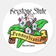 Pennsylvania Keystone State Mountain Laurel Sticker