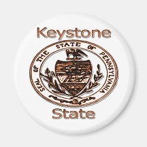 Pennsylvania Keystone State Seal Magnets