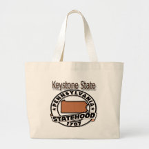 Pennsylvania Keystone Statehood Canvas Bags