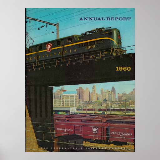 Pennsylvania Railroad Annual Report 1960 Poster