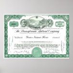 Pennsylvania Railroad CUSTOM Stock Certificate posters