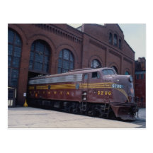 Pennsylvania railroad EMD E-8 restored in 1988, Re Postcard