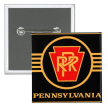 Pennsylvania Railroad Logo, Black & Gold Buttons