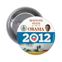 PENNSYLVANIA Re-Elect Obama 2012 political pinback