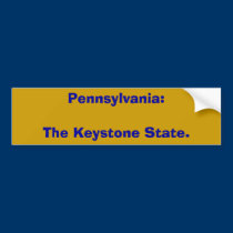 Pennsylvania:The Keystone State. bumper stickers