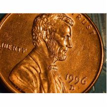 Penny Cents Copper Lincoln Acrylic Cut Outs