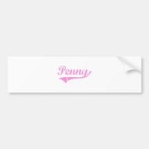 Penny Classic Style Name Bumper Sticker