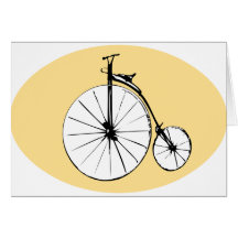 Penny Farthing bike themed greeting card