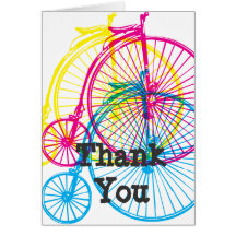 Penny Farthing bike themed greeting card