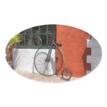 Penny-Farthing in Front of Bike Shop