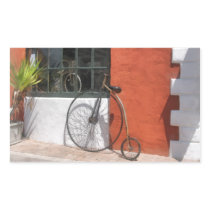 Penny-Farthing in Front of Bike Shop
