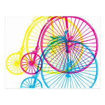 Penny Farthings CMYK Post Cards