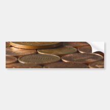 Penny Pennies Coins Money Bumper Sticker