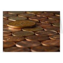 Penny Pennies Coins Money Greeting Cards