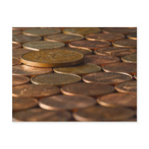 Penny Pennies Coins Money Postcard