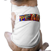 PENNY ~ PERSONALIZED BIG LETTER PET-WARE FOR DOGS! DOG SHIRT