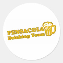 Pensacola Drinking Team tee shirts Round Stickers
