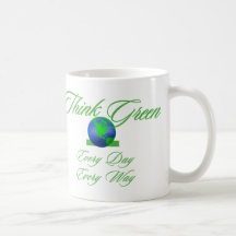Pensez 2 verts la tasse blanche classique