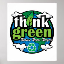 Pensez la terre verte poster