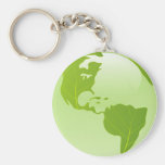 pensez le keychain vert porte-clef