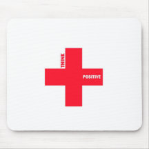 Pensez le positif (le grand rouge) tapis de souris