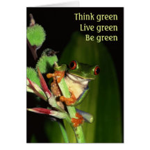 Pensez les cartes pour notes verts