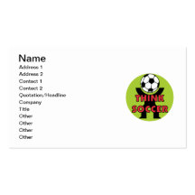 Pensez les T-shirts et les cadeaux du football Modèle De Carte De Visite