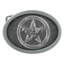 Pentacle Bat Belt Buckles
