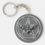 Pentacle Bat Key Chains