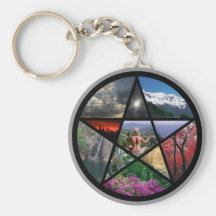 Pentacle Collage keychain