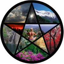 Pentacle collage Pin Photo Sculpture