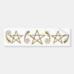 Pentacle in Gold Bumper Stickers