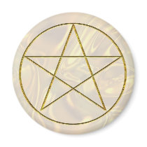 Pentacle in Gold Refrigerator Magnet