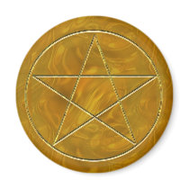 Pentacle in Gold Magnet