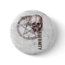 Pentacle Skull Pinback Button