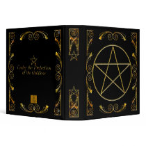 Pentacle,Under the Protection of the Goddess Black Binder