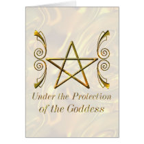 Pentacle Under the Protection of the Goddess Cards