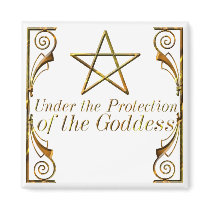 Pentacle Under the Protection of the Goddess Magnet