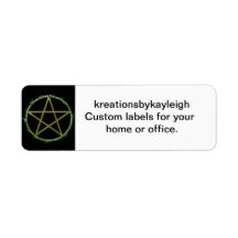 Pentacle with Leaves Return Address Labels