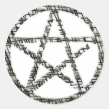 Pentacles Round Sticker